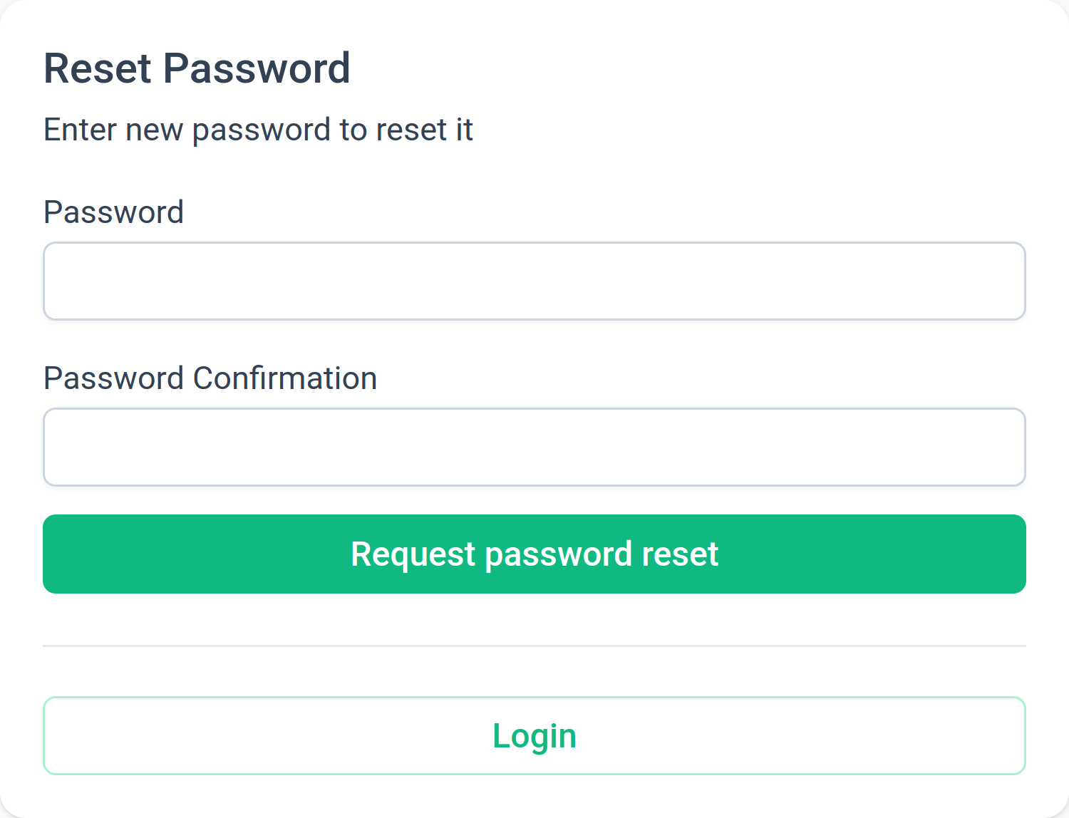 Reset Password