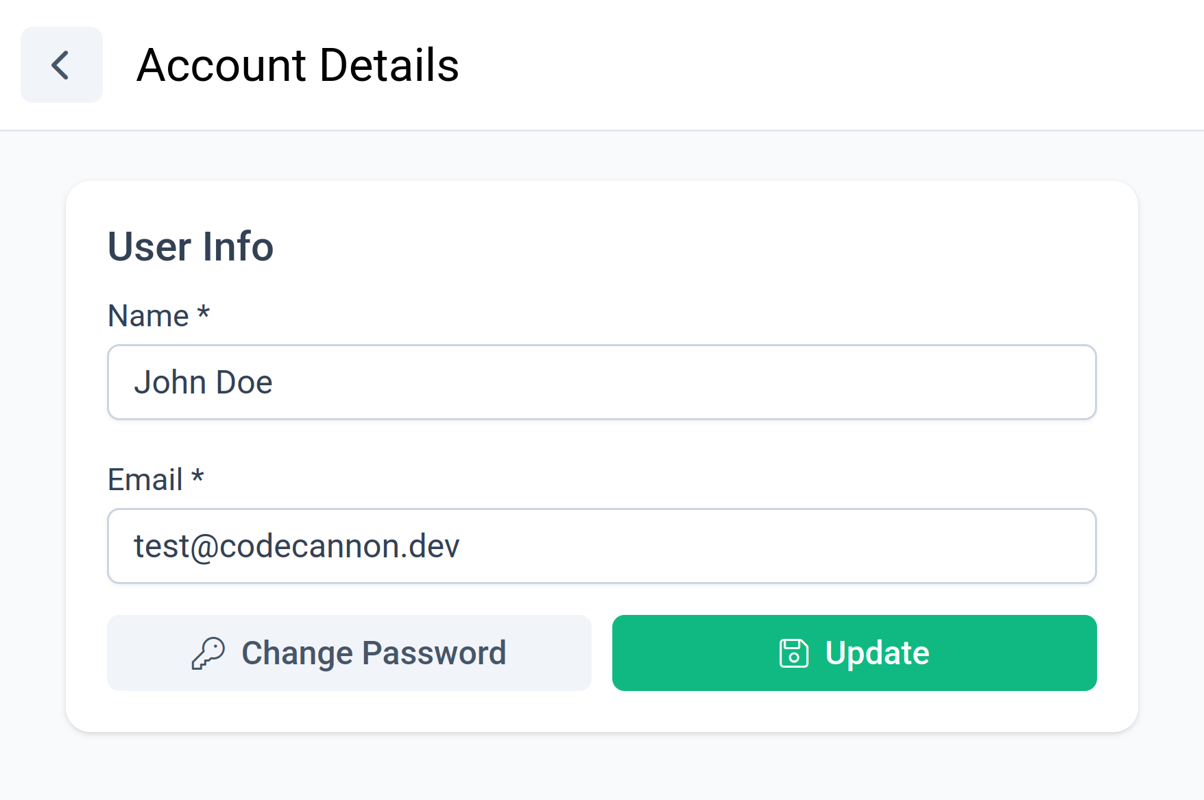 Account Details